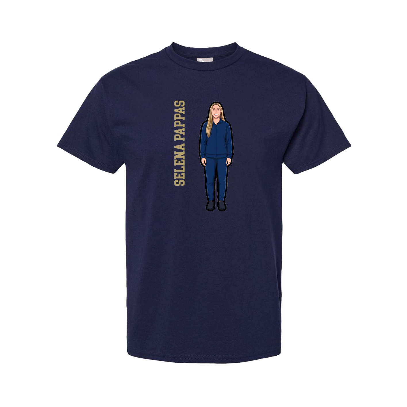 Youth Tee — Name Vertical in Navy