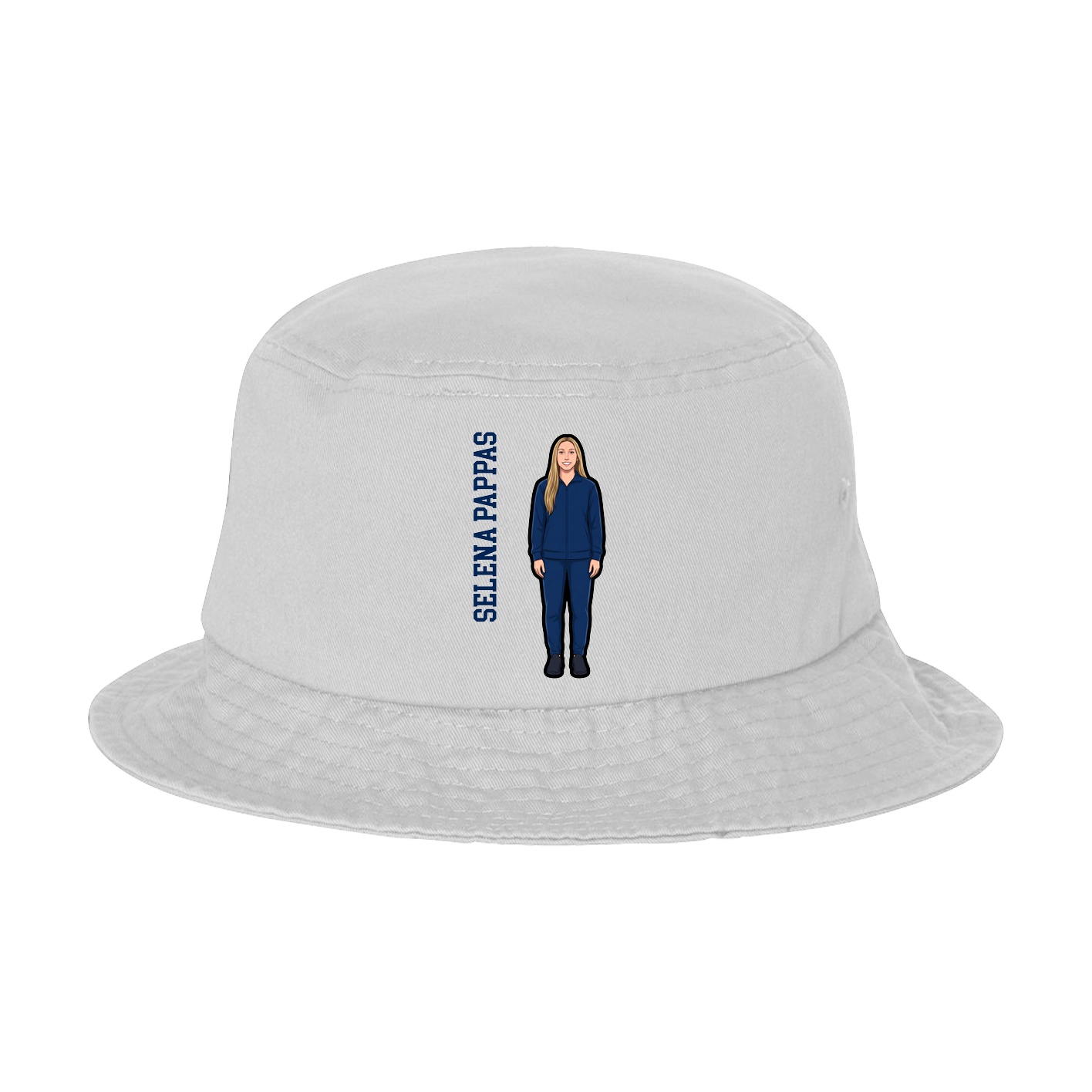 Bucket Cap — Name Vertical in White