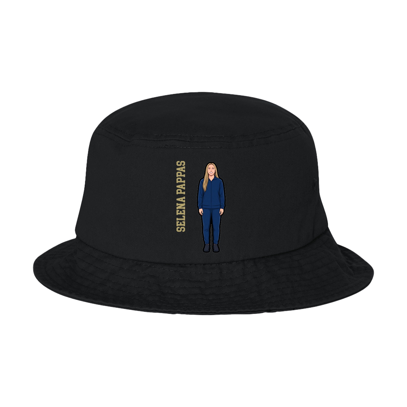 Bucket Cap — Name Vertical in Black