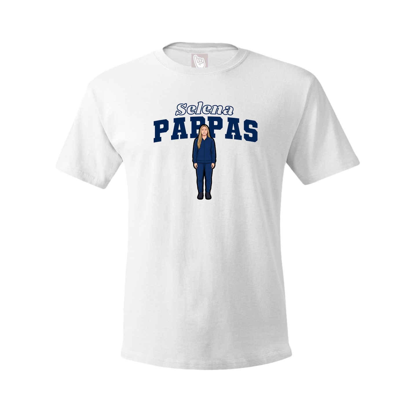 Youth Tee — Name Arch in White