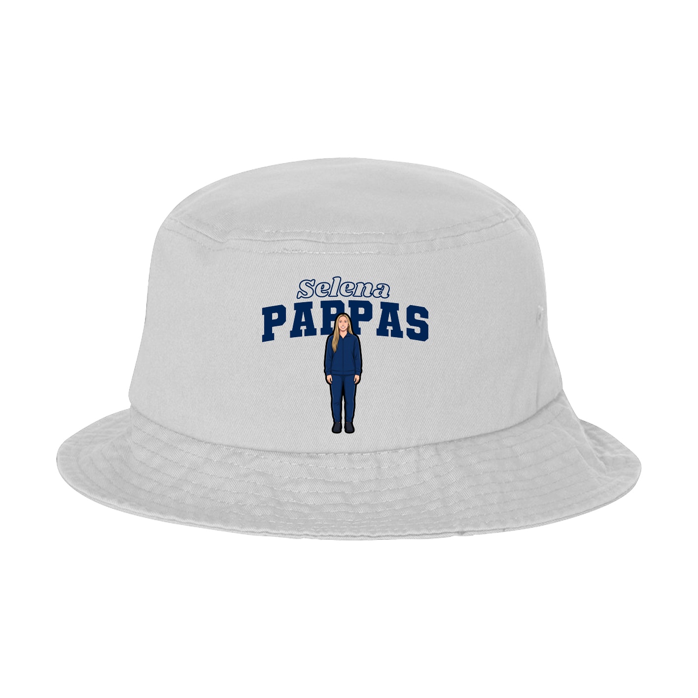 Bucket Cap — Name Arch in White