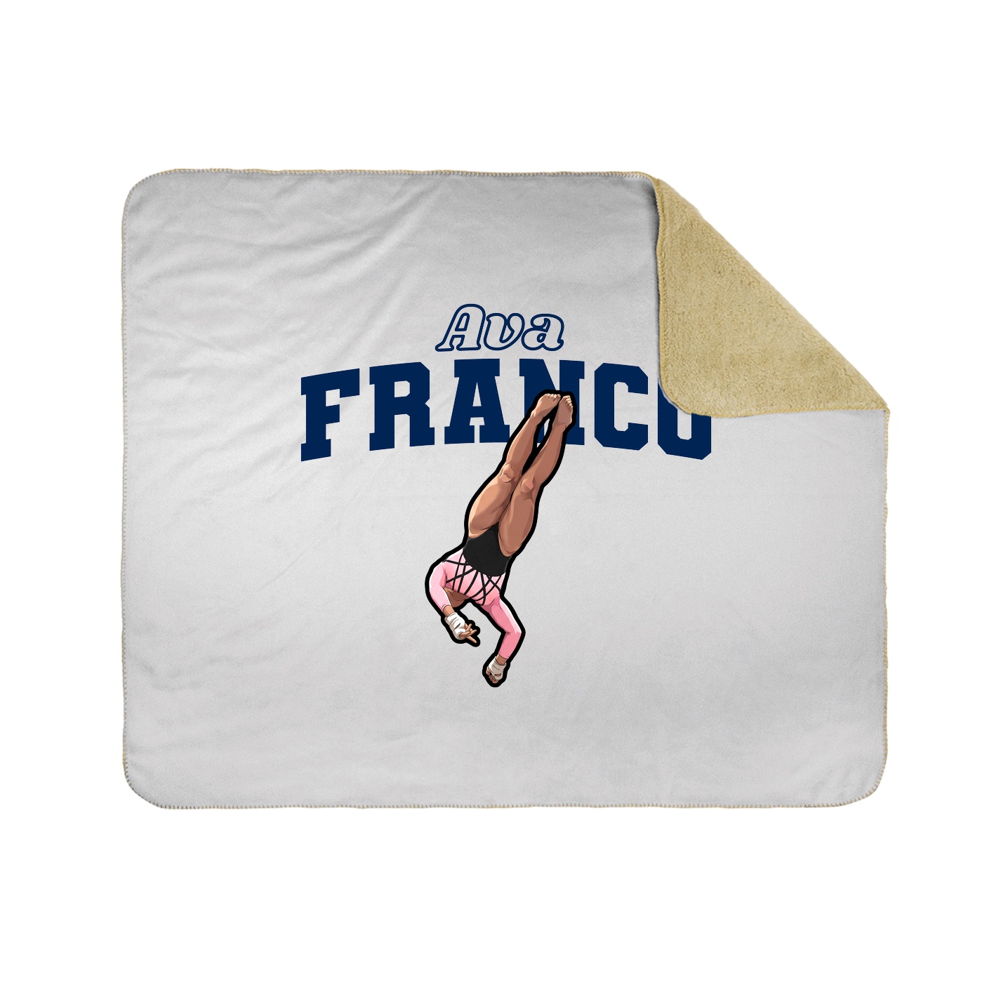 Throw Blanket — Name Arch in White