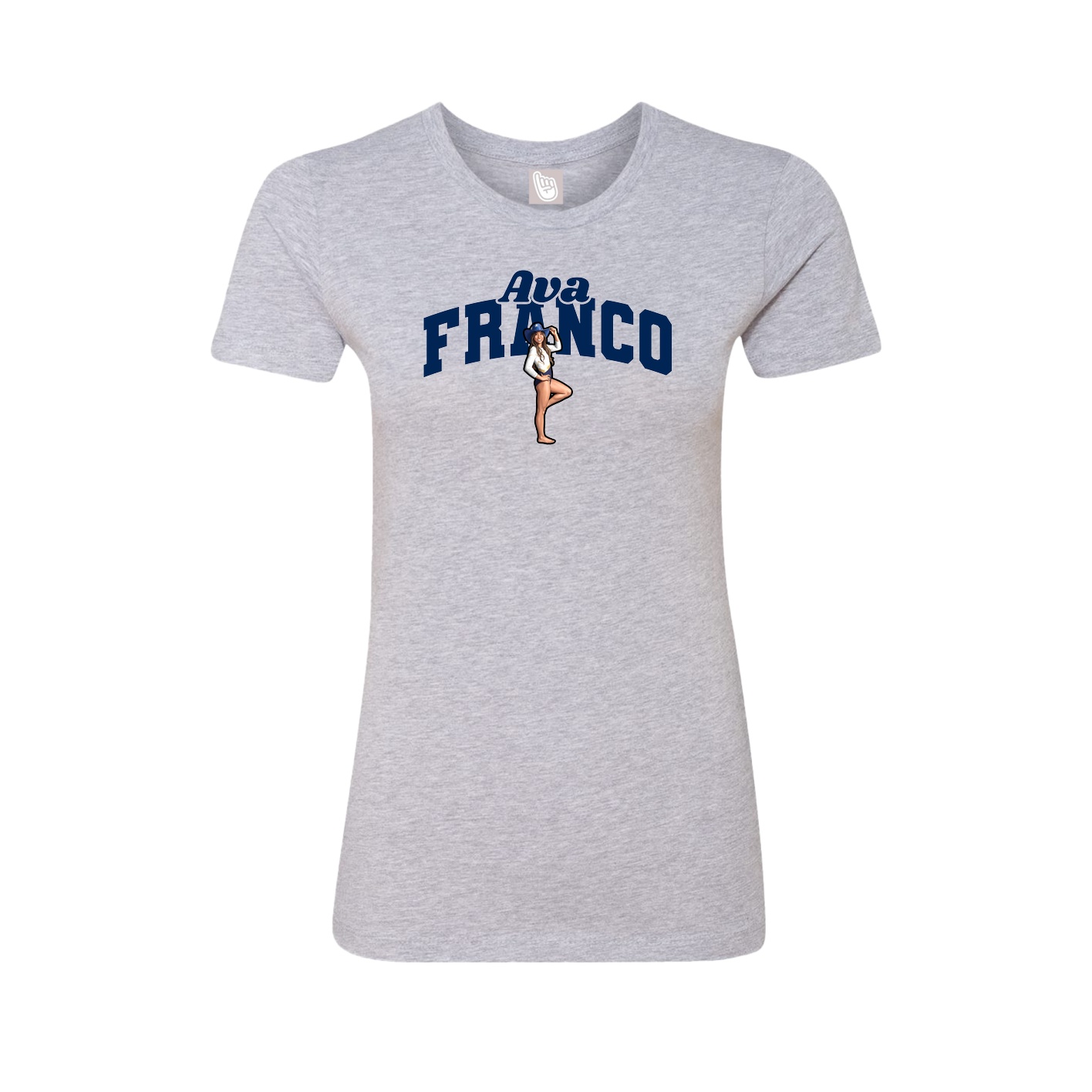 Fitted Women's Tee — Signature Arch in Grey
