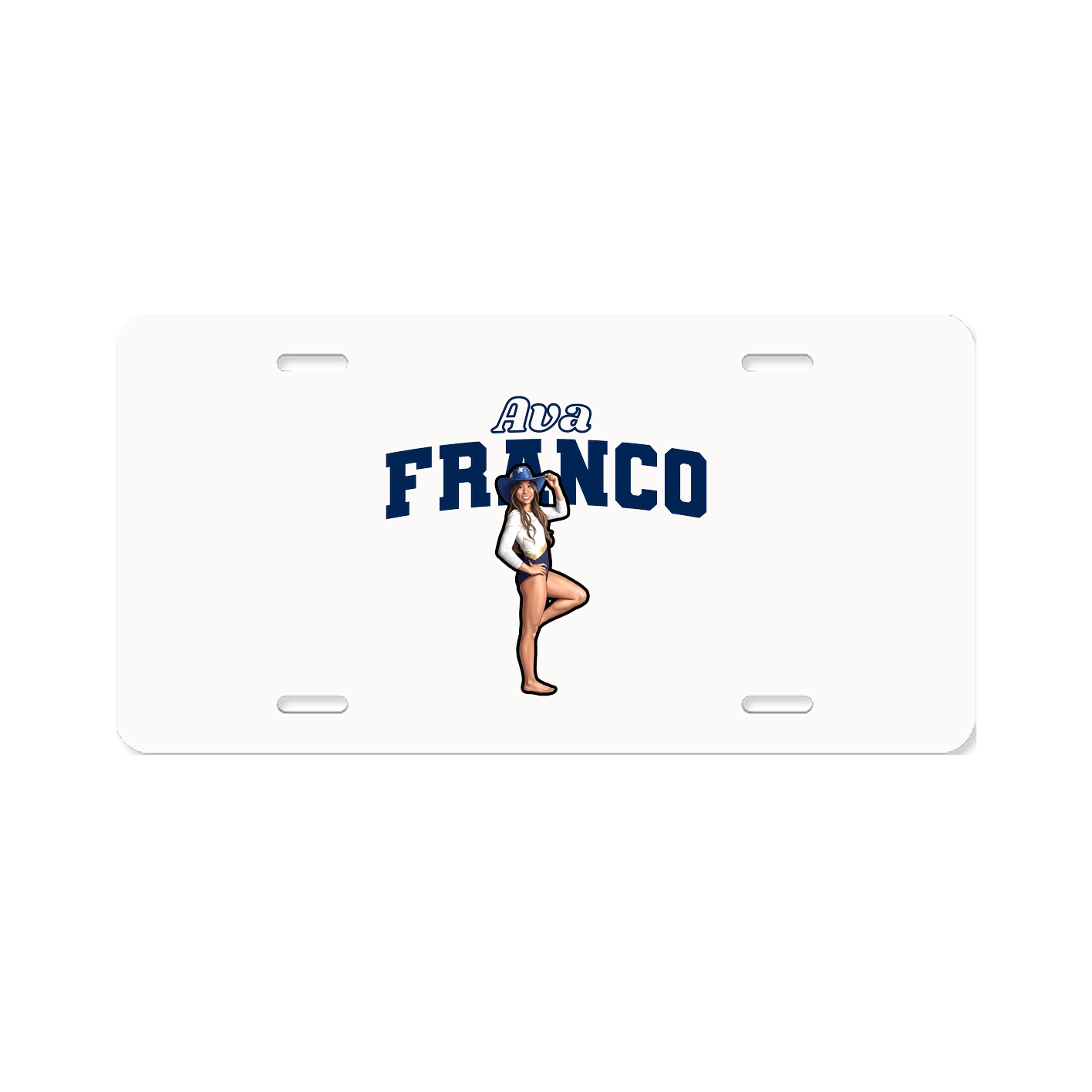 License Plate — Name Arch in Classic