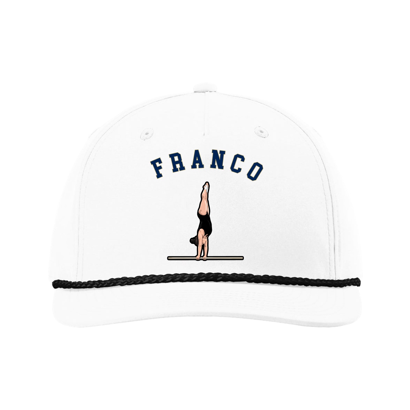 Five-Panel Classic Rope Cap — Shirsey Arch in White