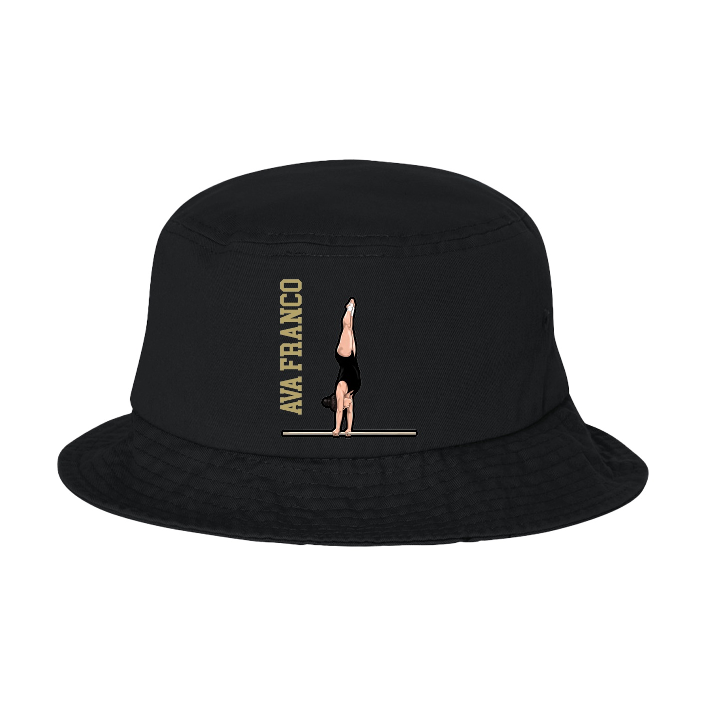Bucket Cap — Name Vertical in Black