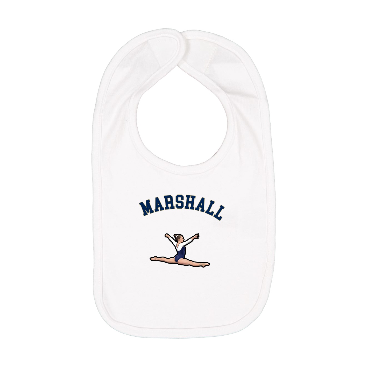 Infant Bib — Shirsey Arch in White