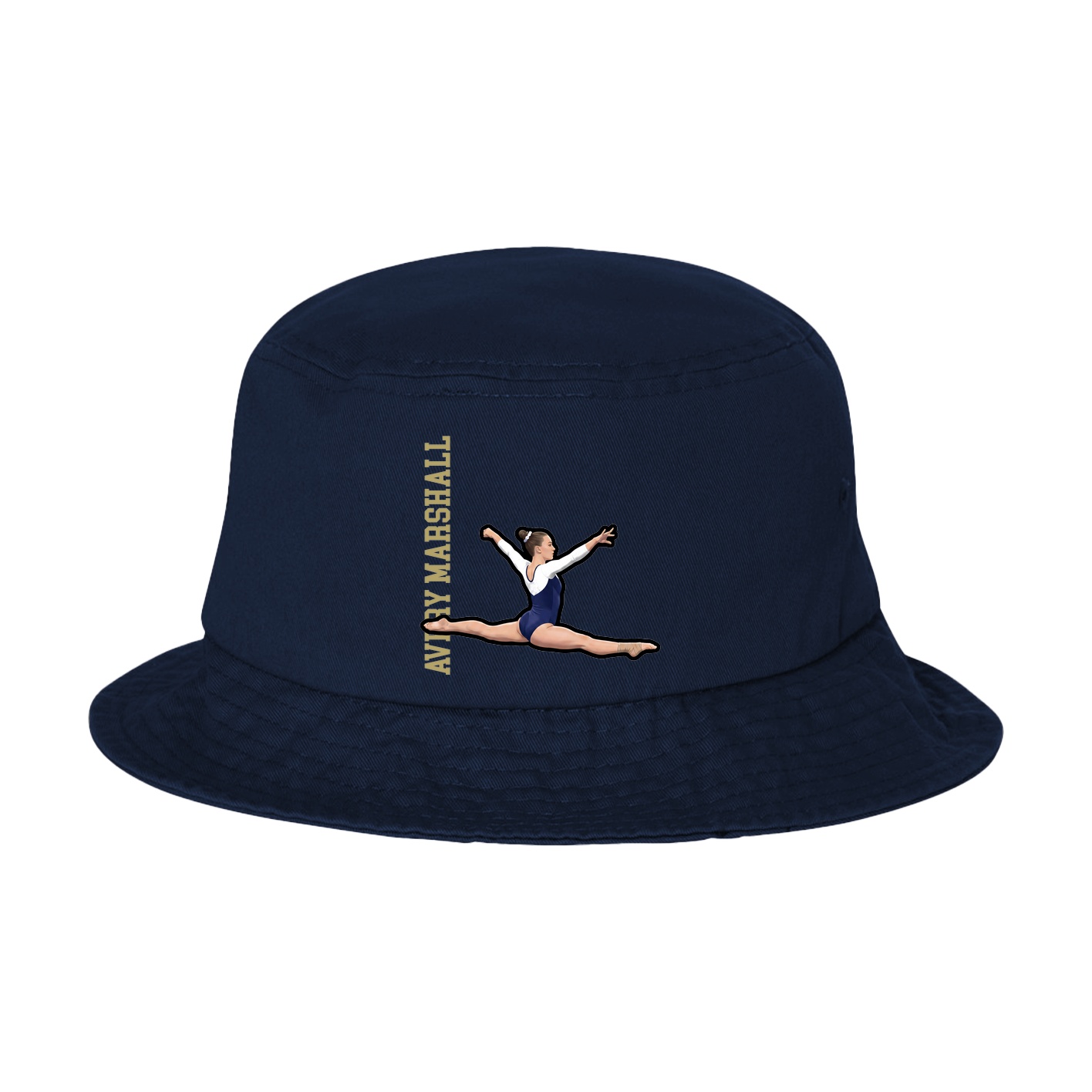 Bucket Cap — Name Vertical in Navy