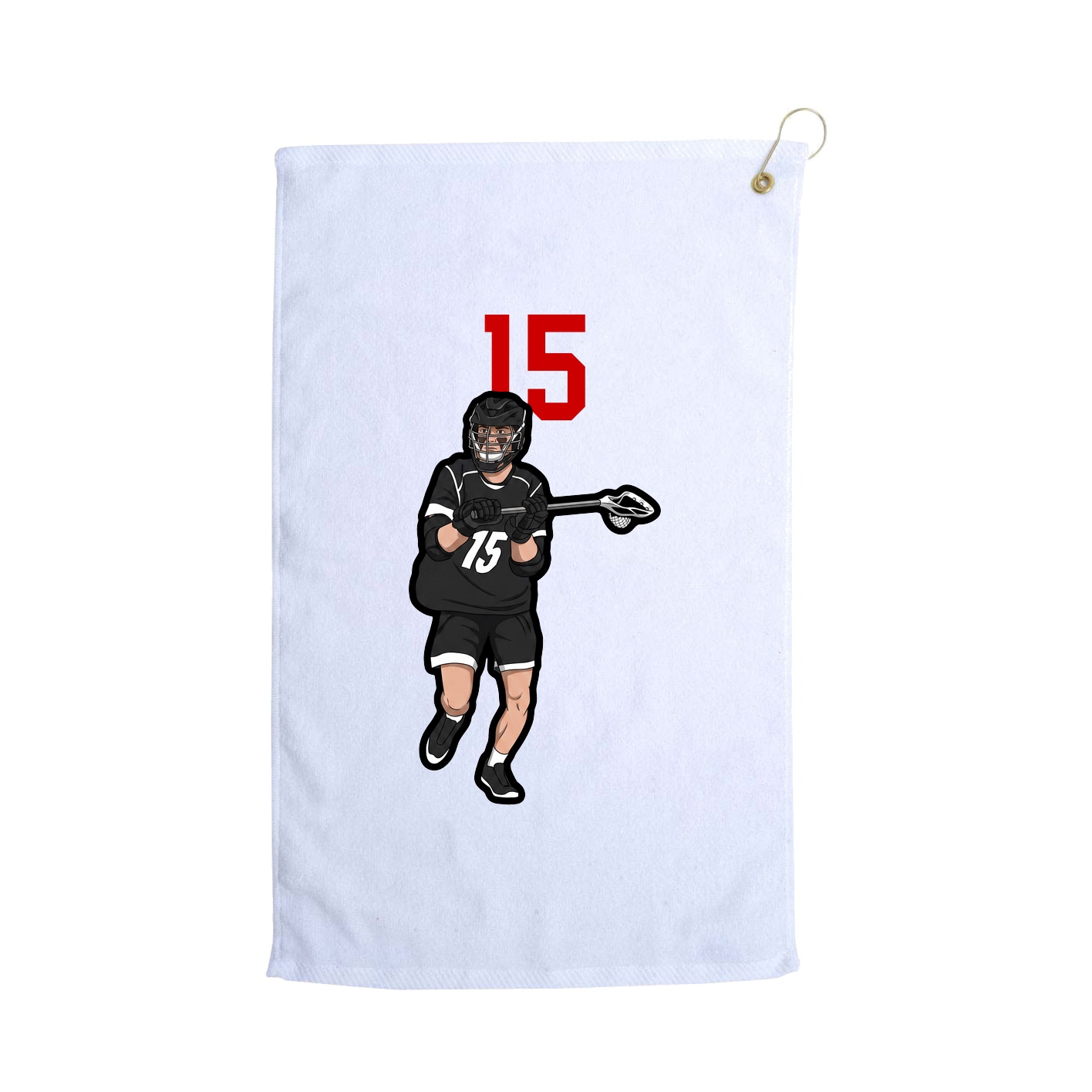 Golf Towel — Number Top in White