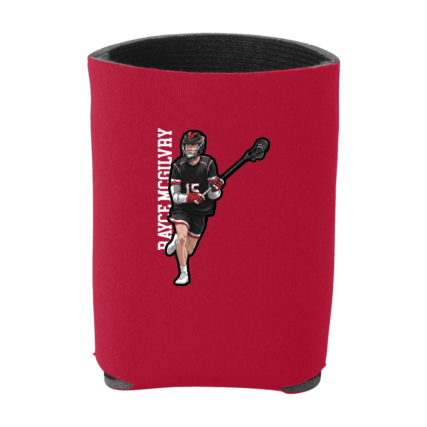 Can Holder — Name Vertical in Red