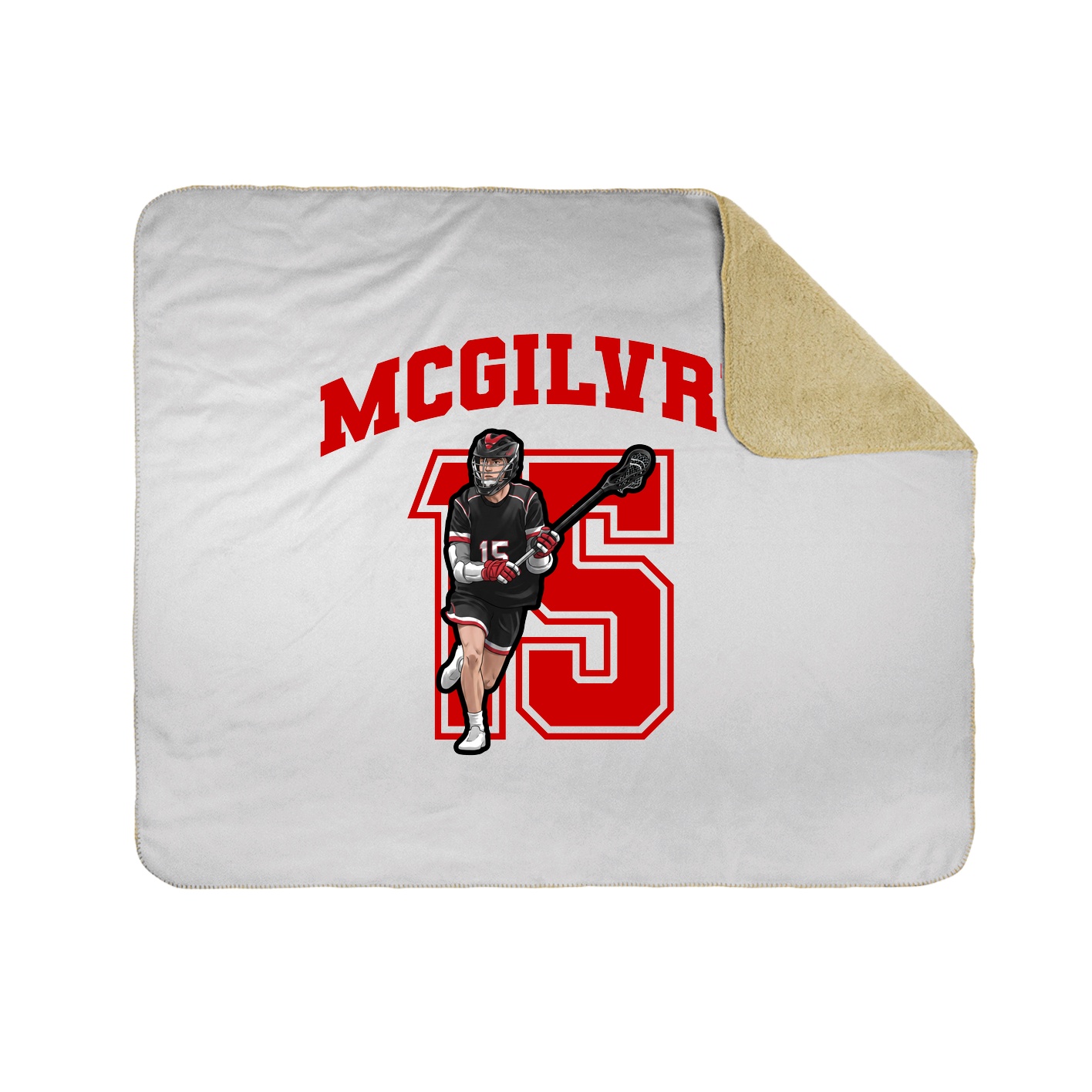 Throw Blanket — Number in White