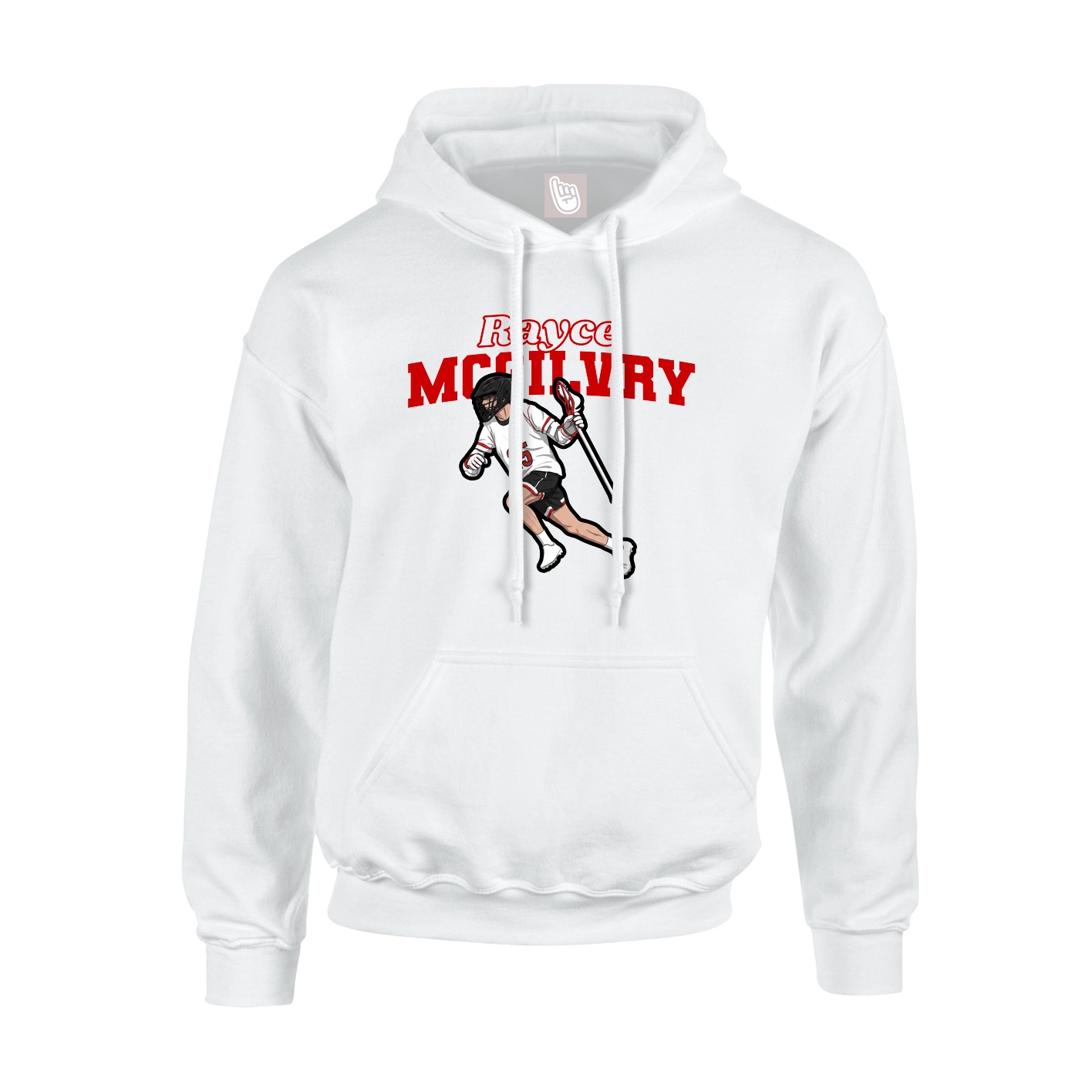 Hoodie — Name Arch in White