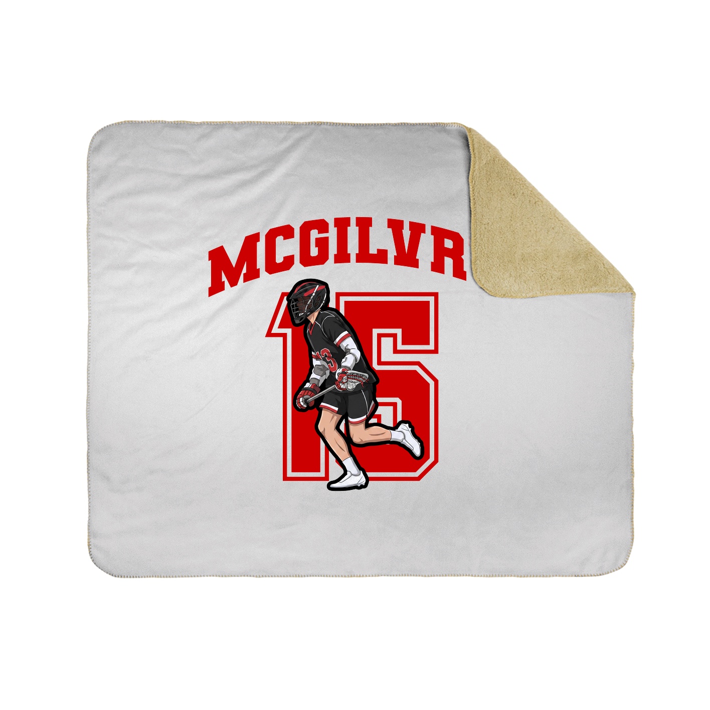 Throw Blanket — Number in White