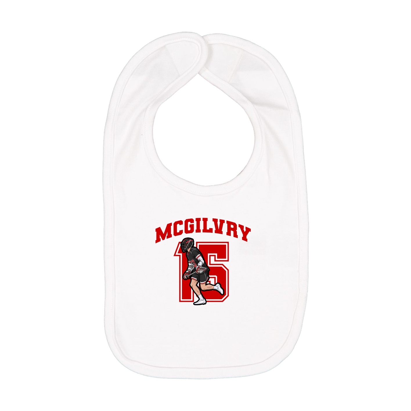 Infant Bib — Number in White