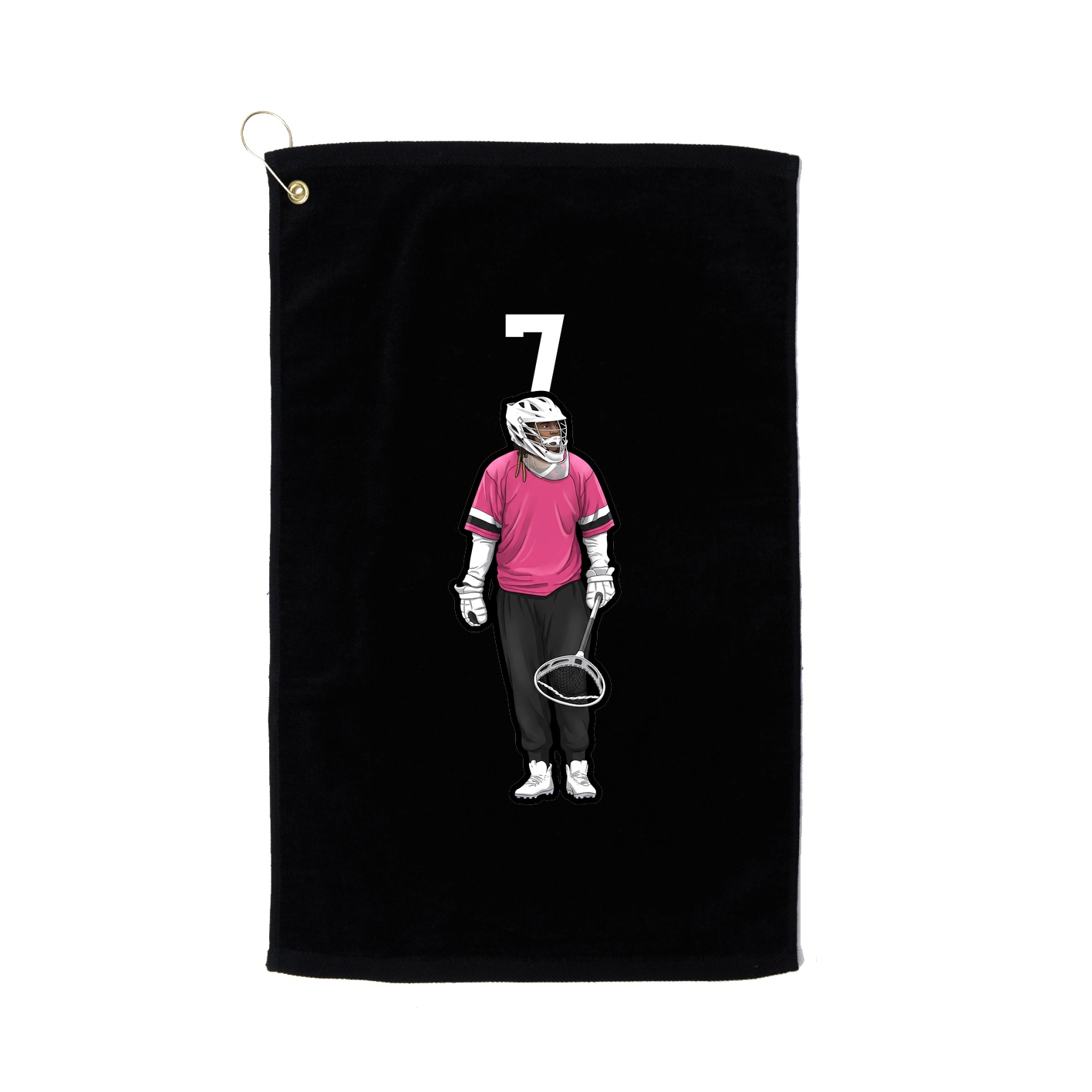 Golf Towel — Number Top in Black