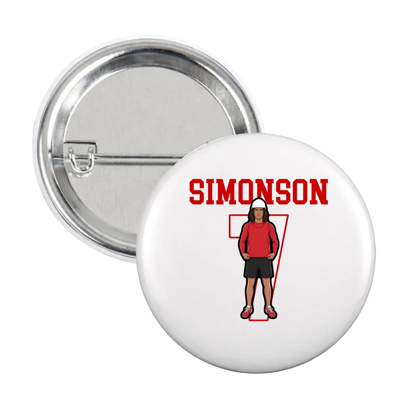 Game Day Button — Shirsey in White