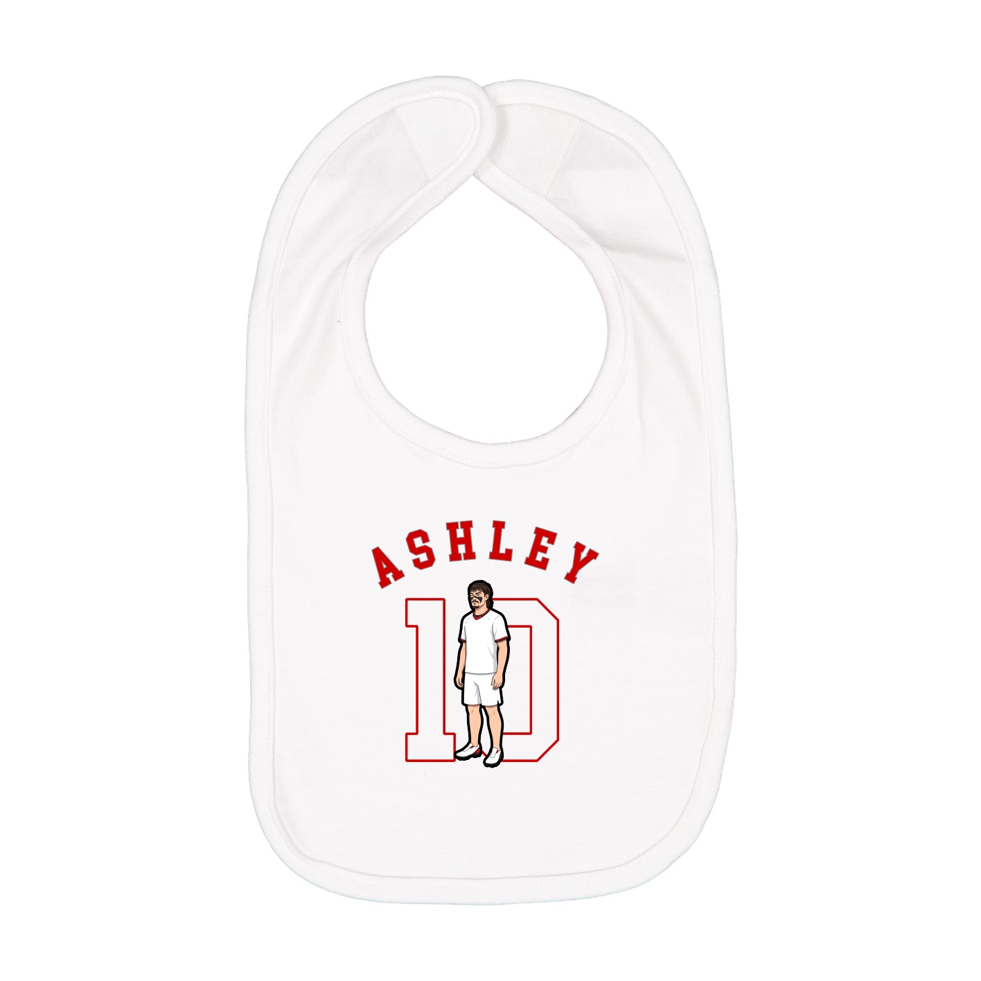 Infant Bib — Shirsey Arch in White