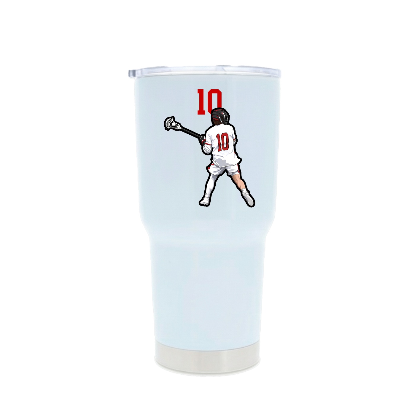 30oz Stainless Steel Tumbler — Number Top in White