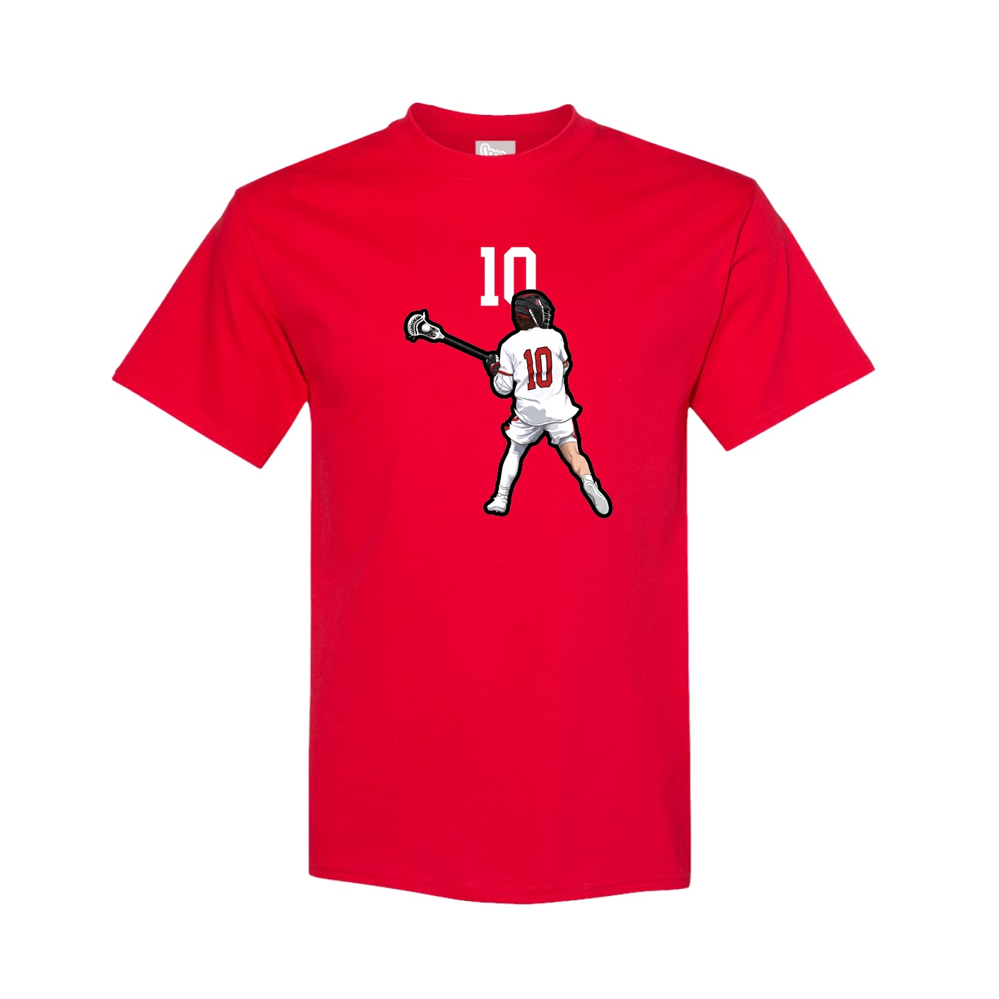 Youth Tee — Number Top in Red