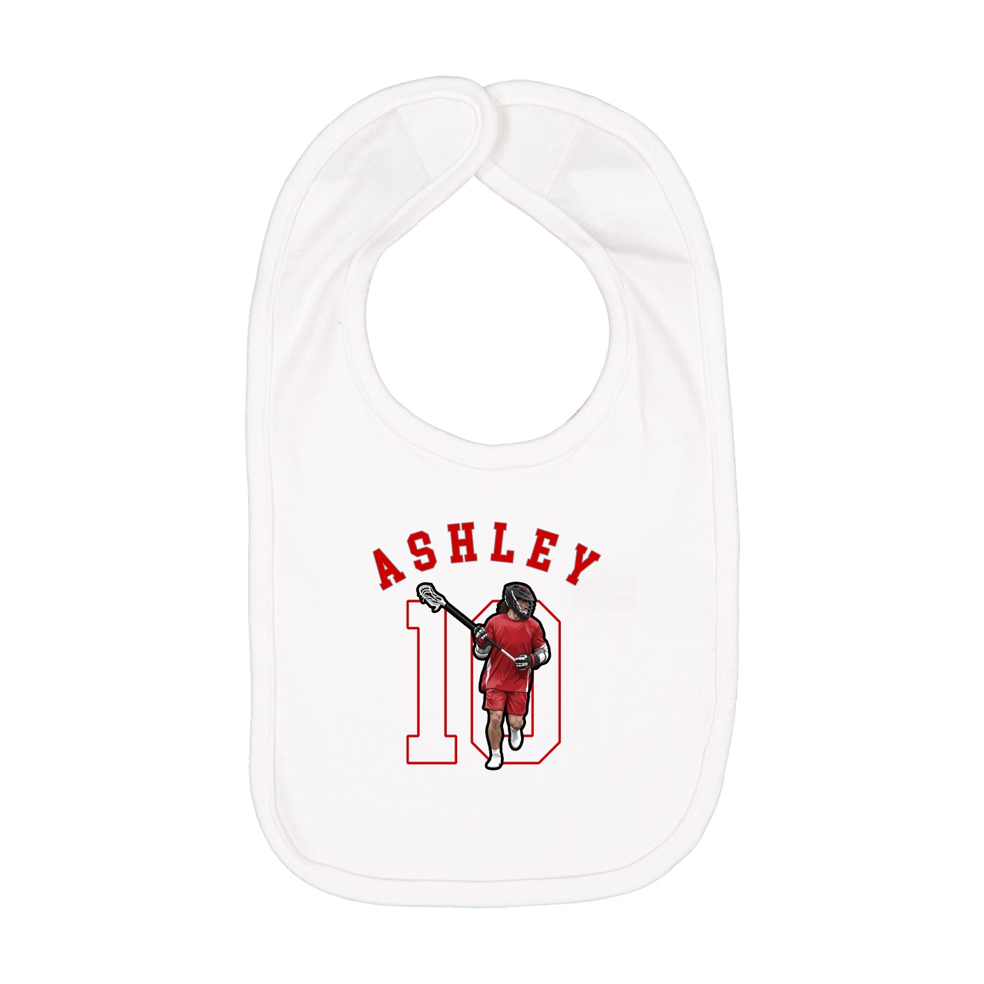 Infant Bib — Shirsey Arch in White