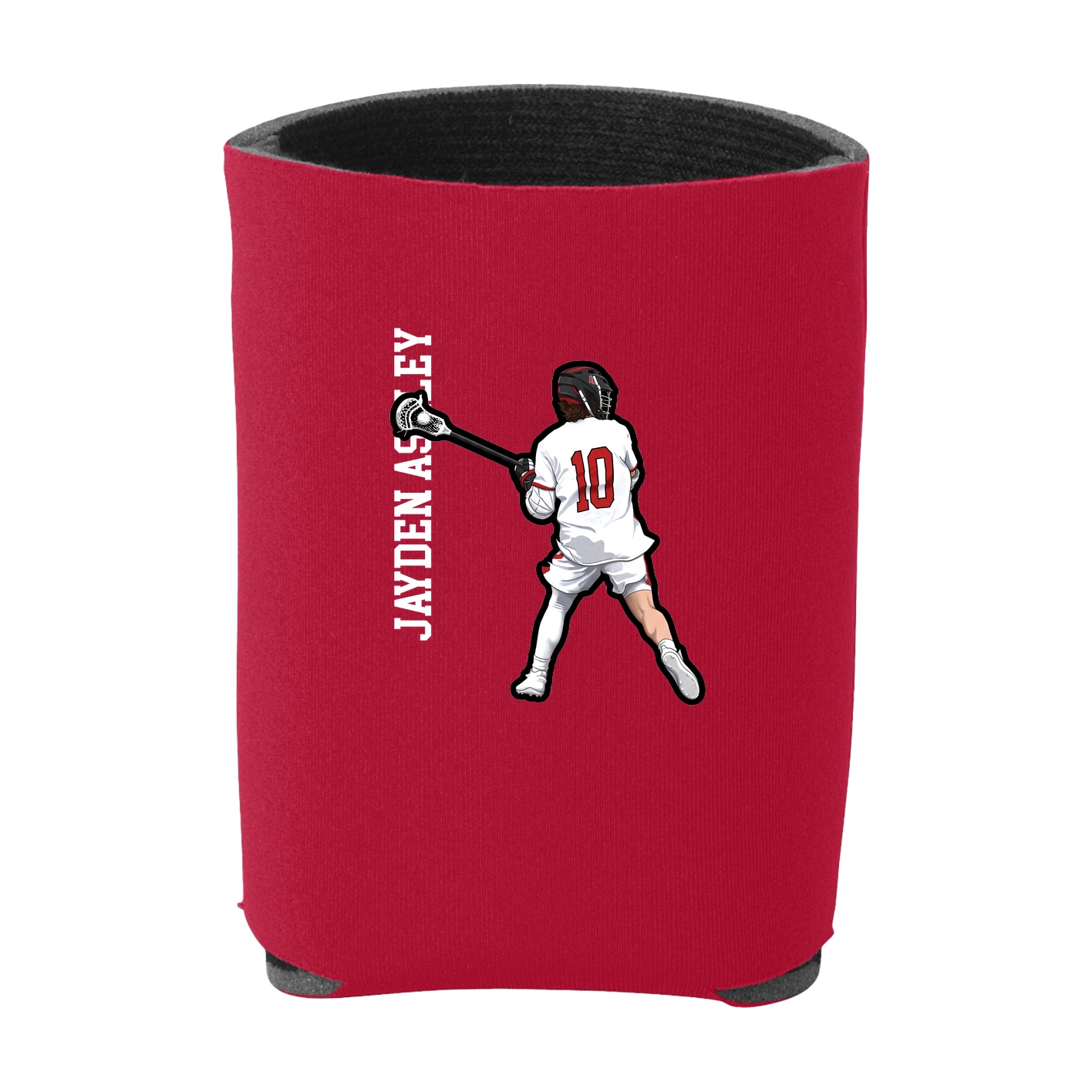 Can Holder — Name Vertical in Red