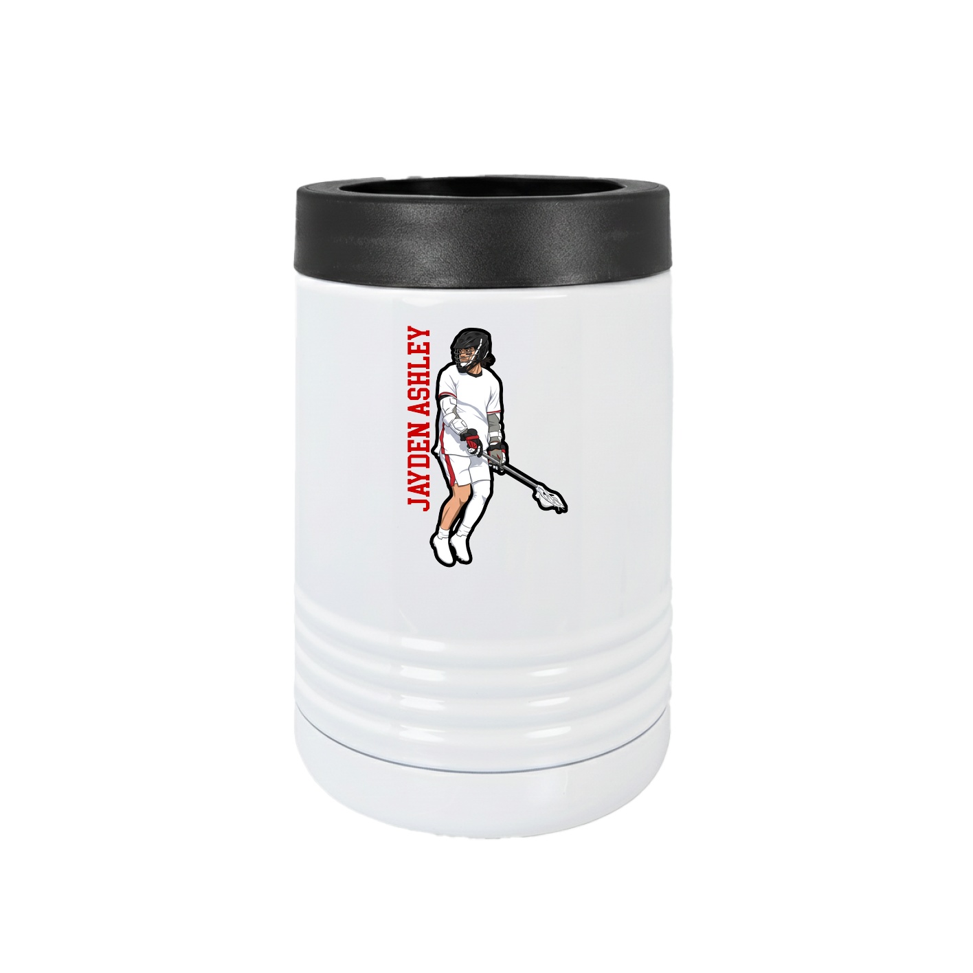 Beverage Holder — Name Vertical in White
