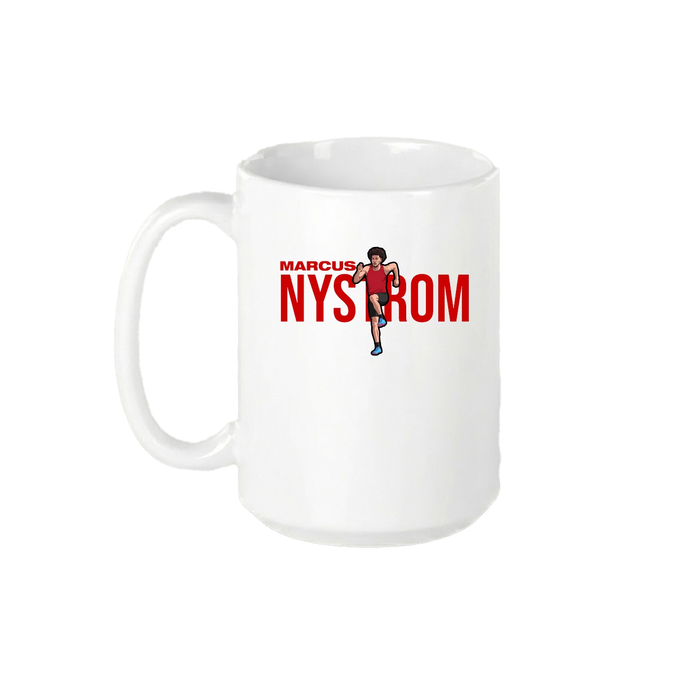 15oz Coffee Mug — Player Name in White
