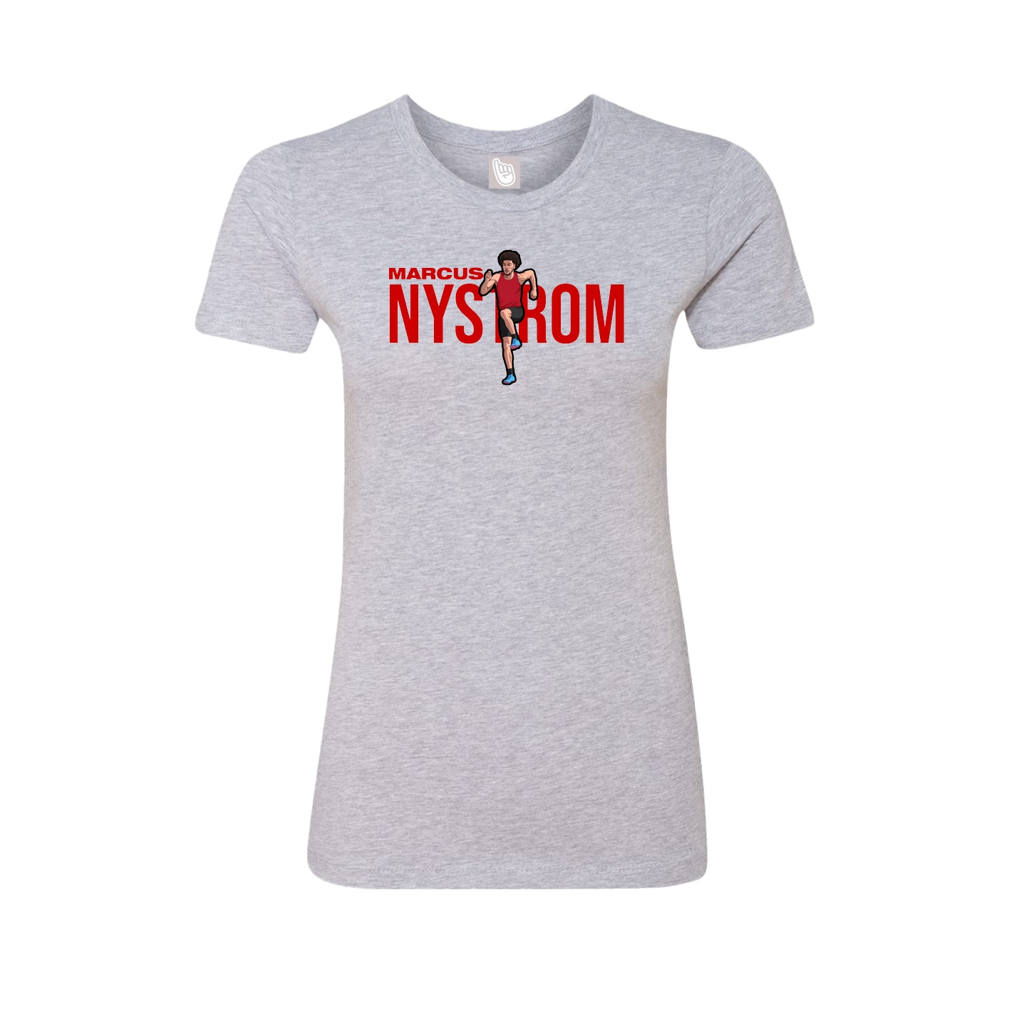 Fitted Women's Tee — Player Name in Grey