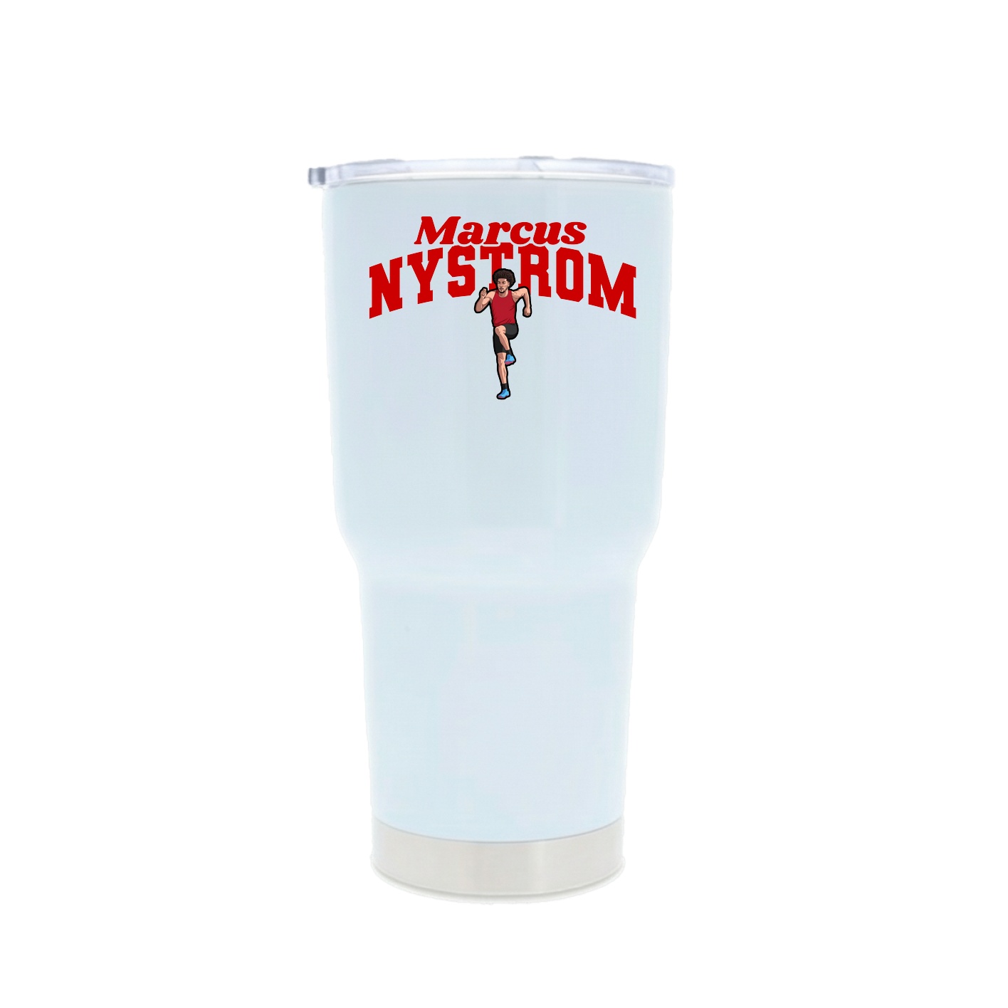30oz Stainless Steel Tumbler — Signature Arch in White
