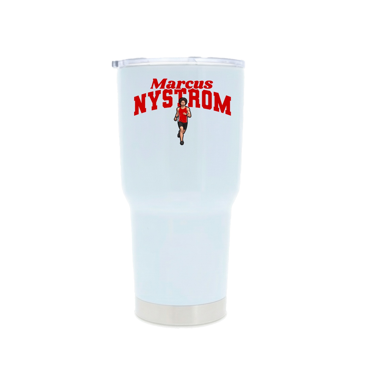 30oz Stainless Steel Tumbler — Signature Arch in White