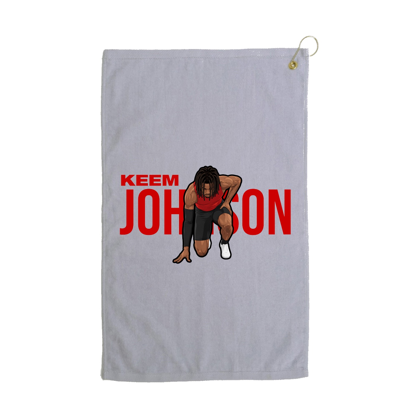 Golf Towel — Player Name in Grey