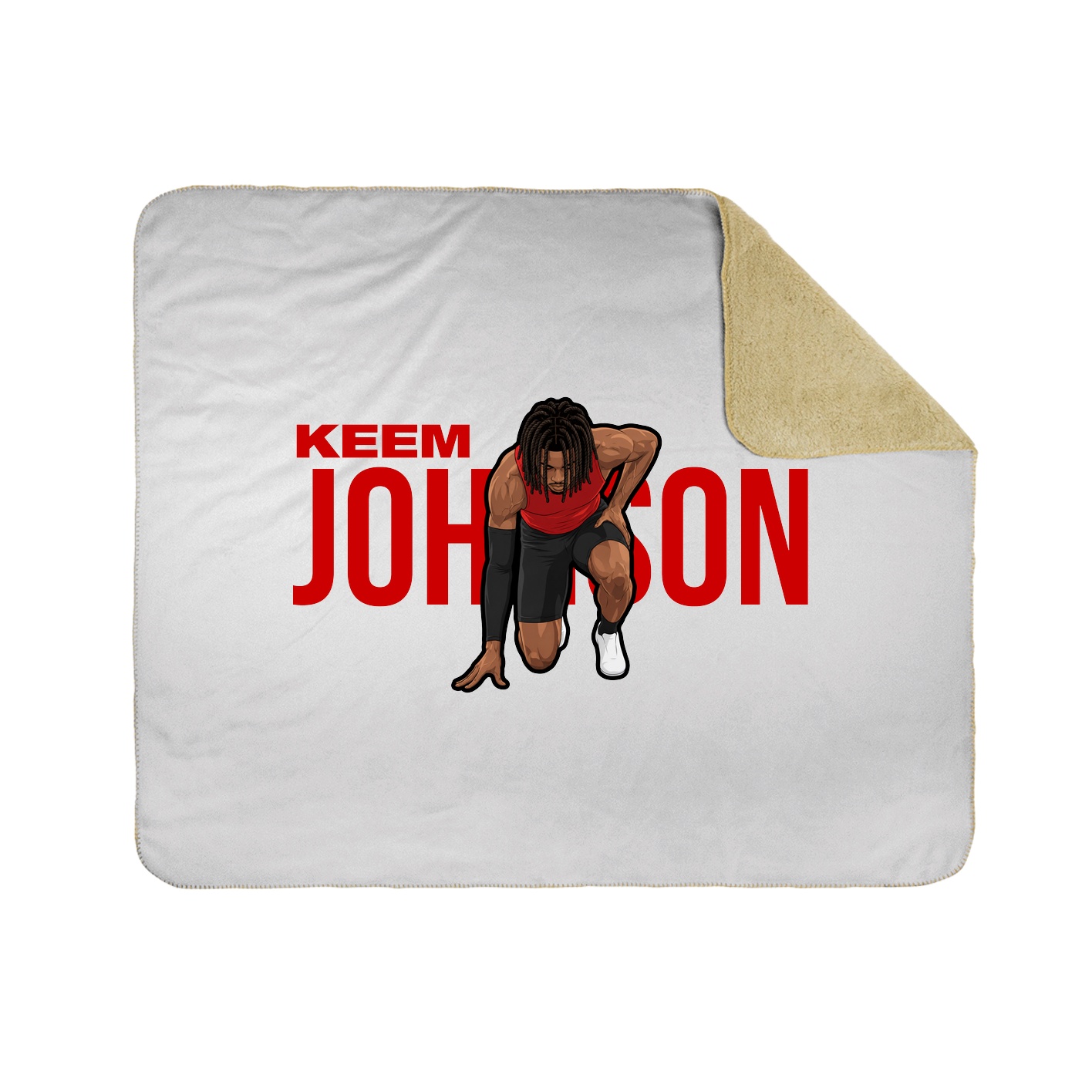 Throw Blanket — Player Name in White