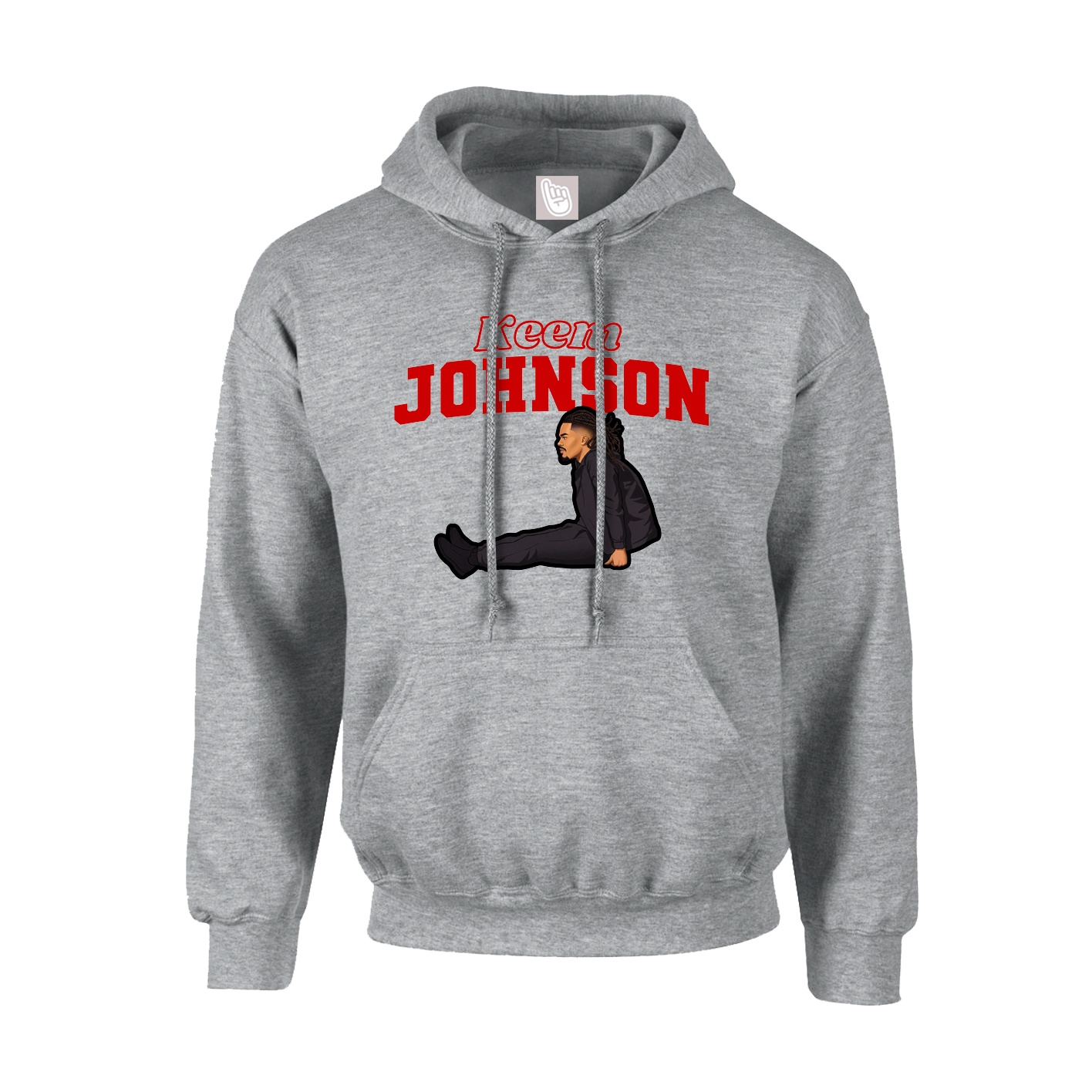 Youth Hoodie — Name Arch in Grey