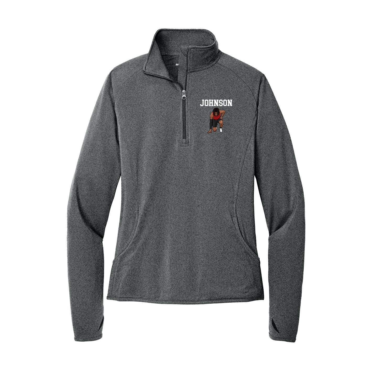 Women's Q-Zip Pullover — Shirsey in Grey