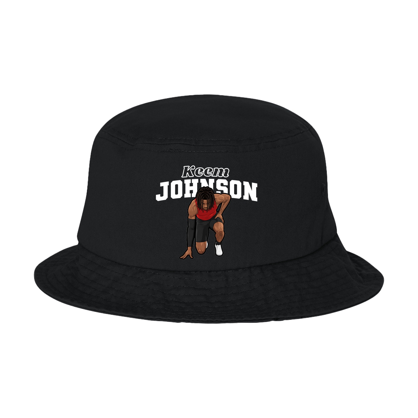 Bucket Cap — Name Arch in Black