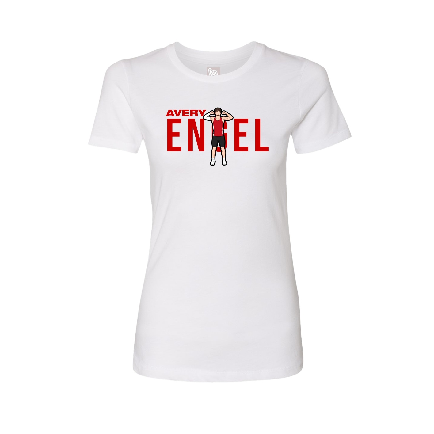 Fitted Women's Tee — Player Name in White