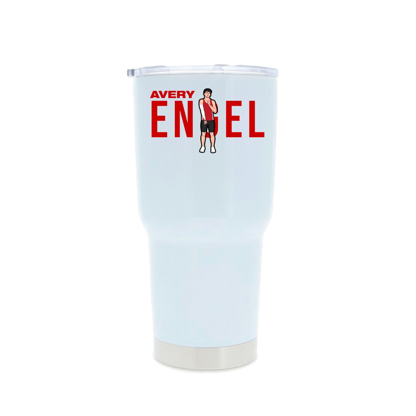 30oz Stainless Steel Tumbler — Player Name in White