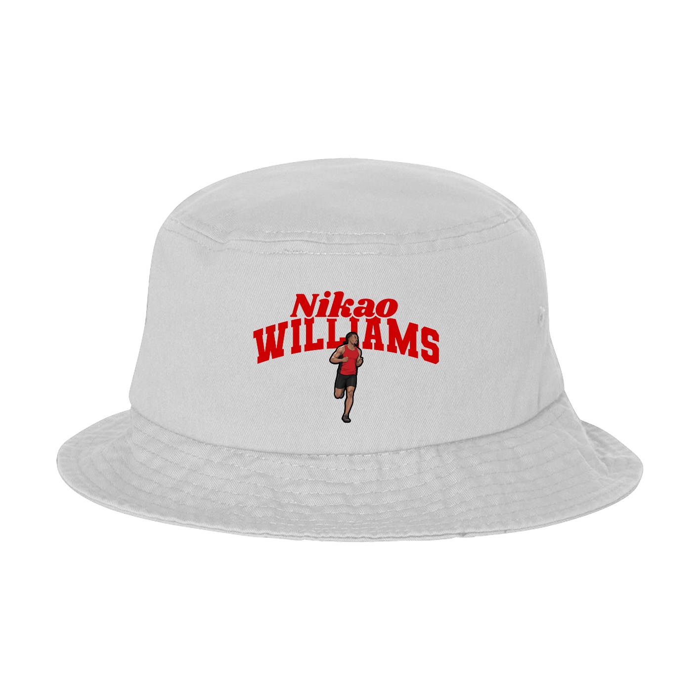 Bucket Cap — Signature Arch in White