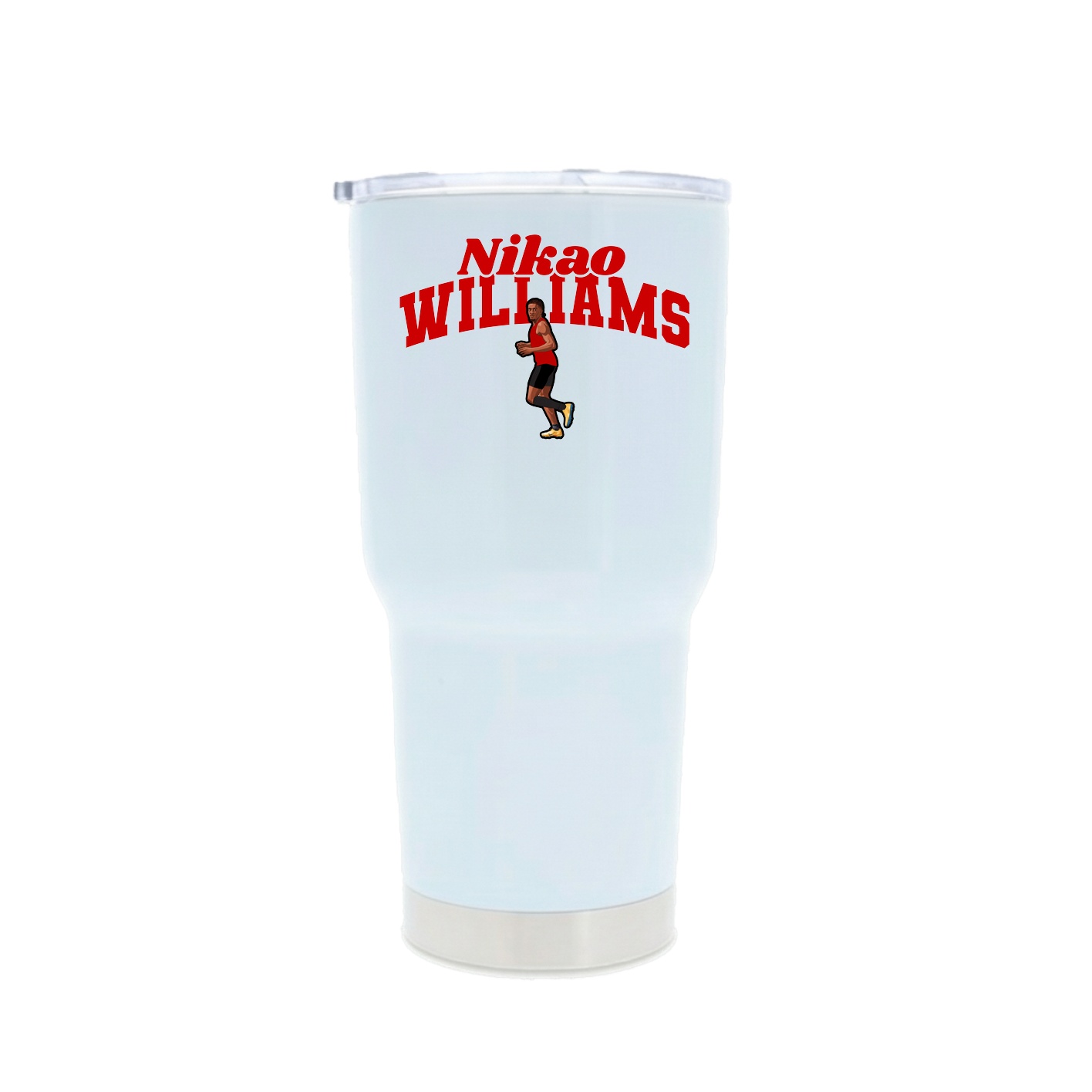 30oz Stainless Steel Tumbler — Signature Arch in White