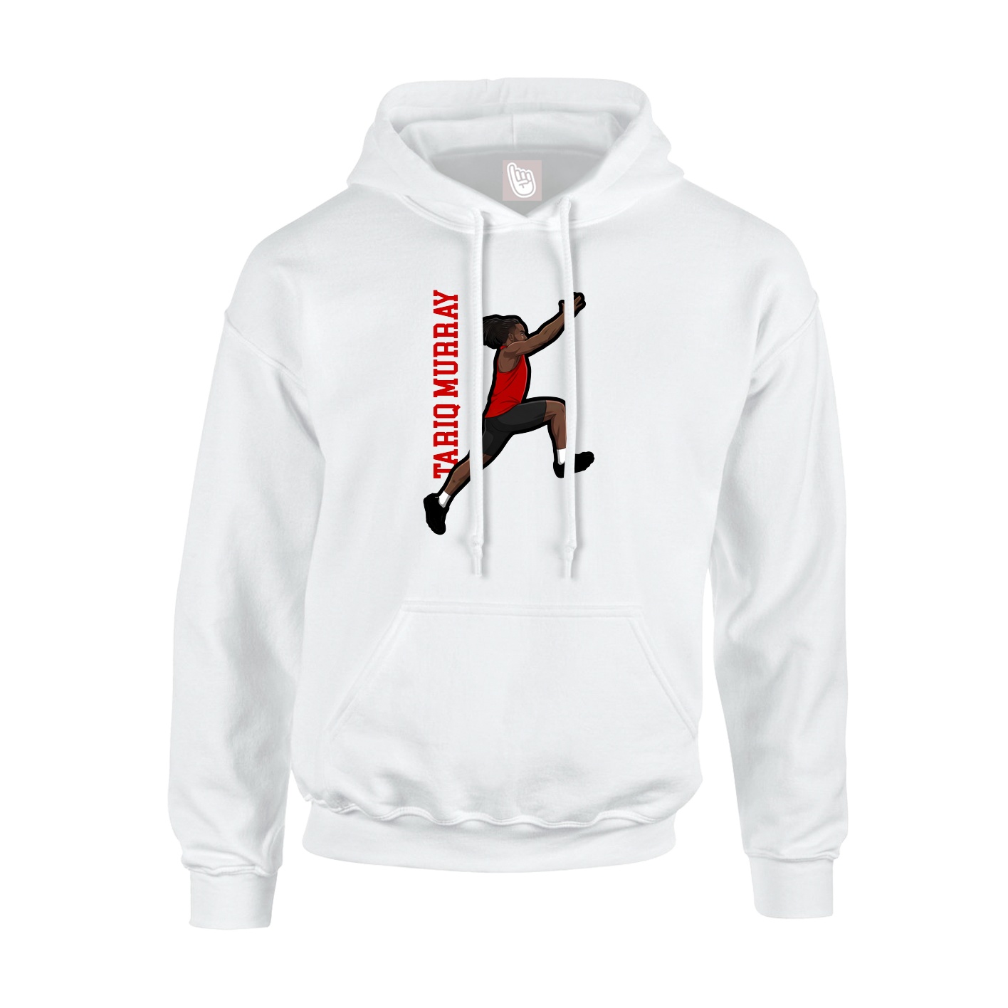 Hoodie — Name Vertical in White