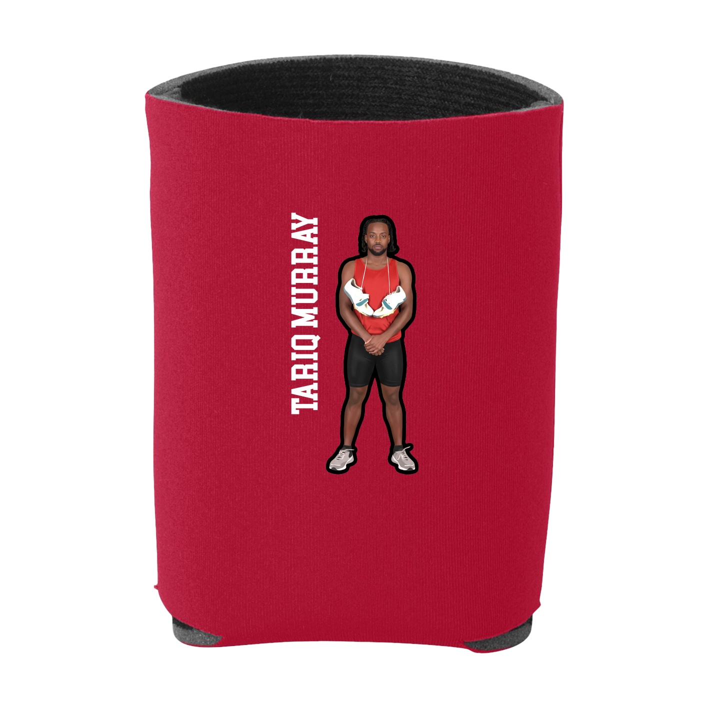 Can Holder — Name Vertical in Red