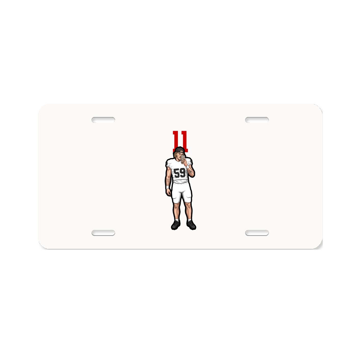 License Plate — Number Top in Classic