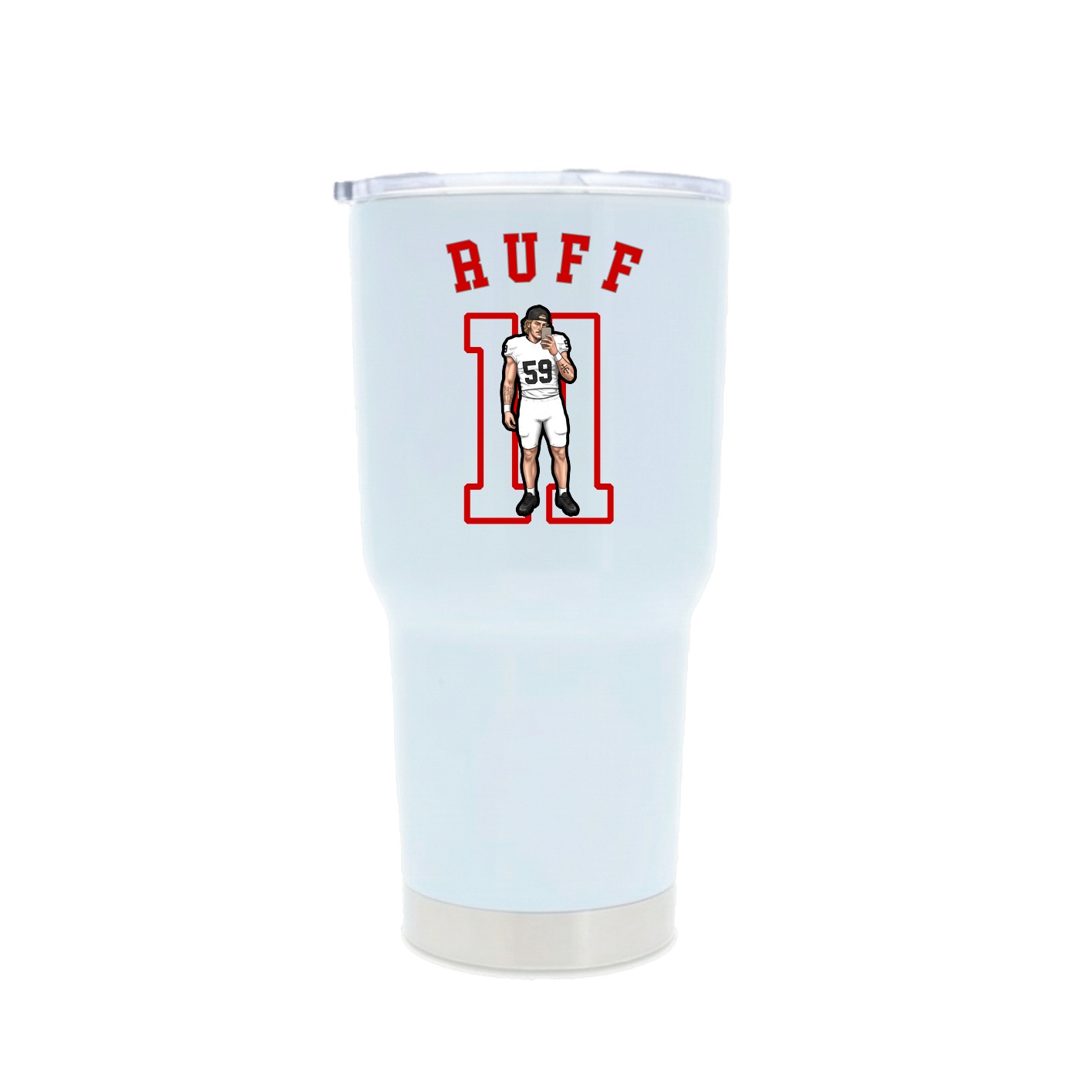 30oz Stainless Steel Tumbler — Shirsey Arch in White