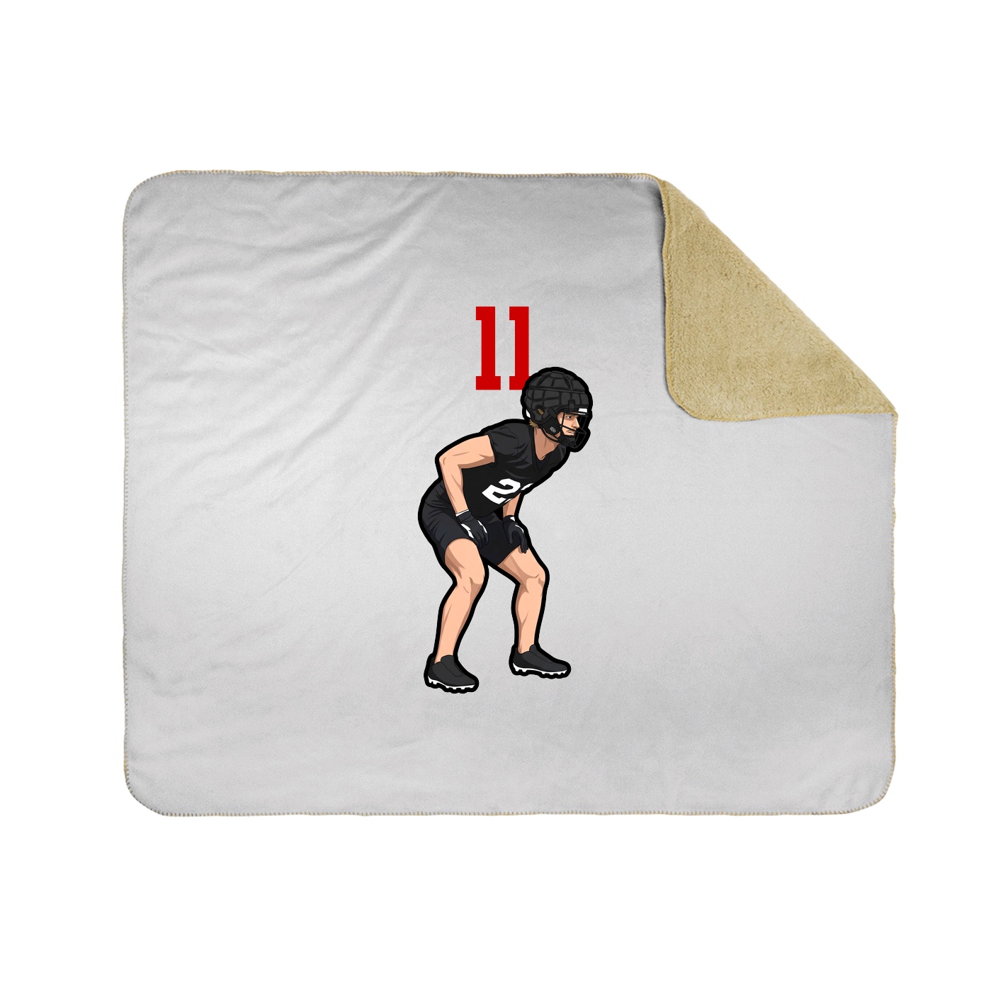 Throw Blanket — Number Top in White