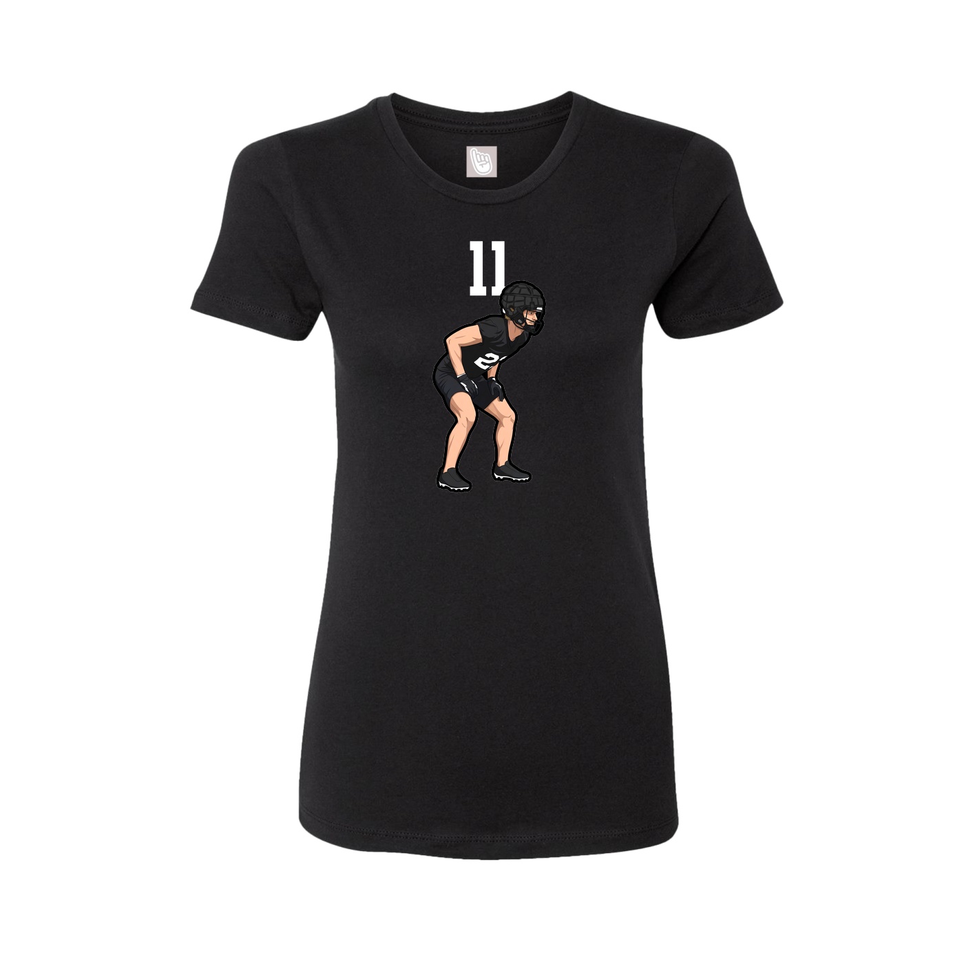 Womens Tee — Number Top in Black