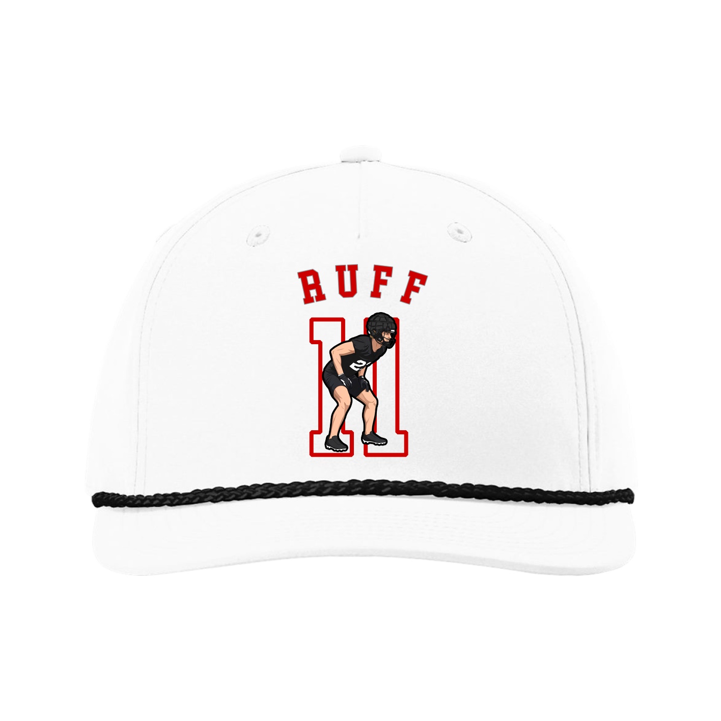 Five-Panel Classic Rope Cap — Shirsey Arch in White