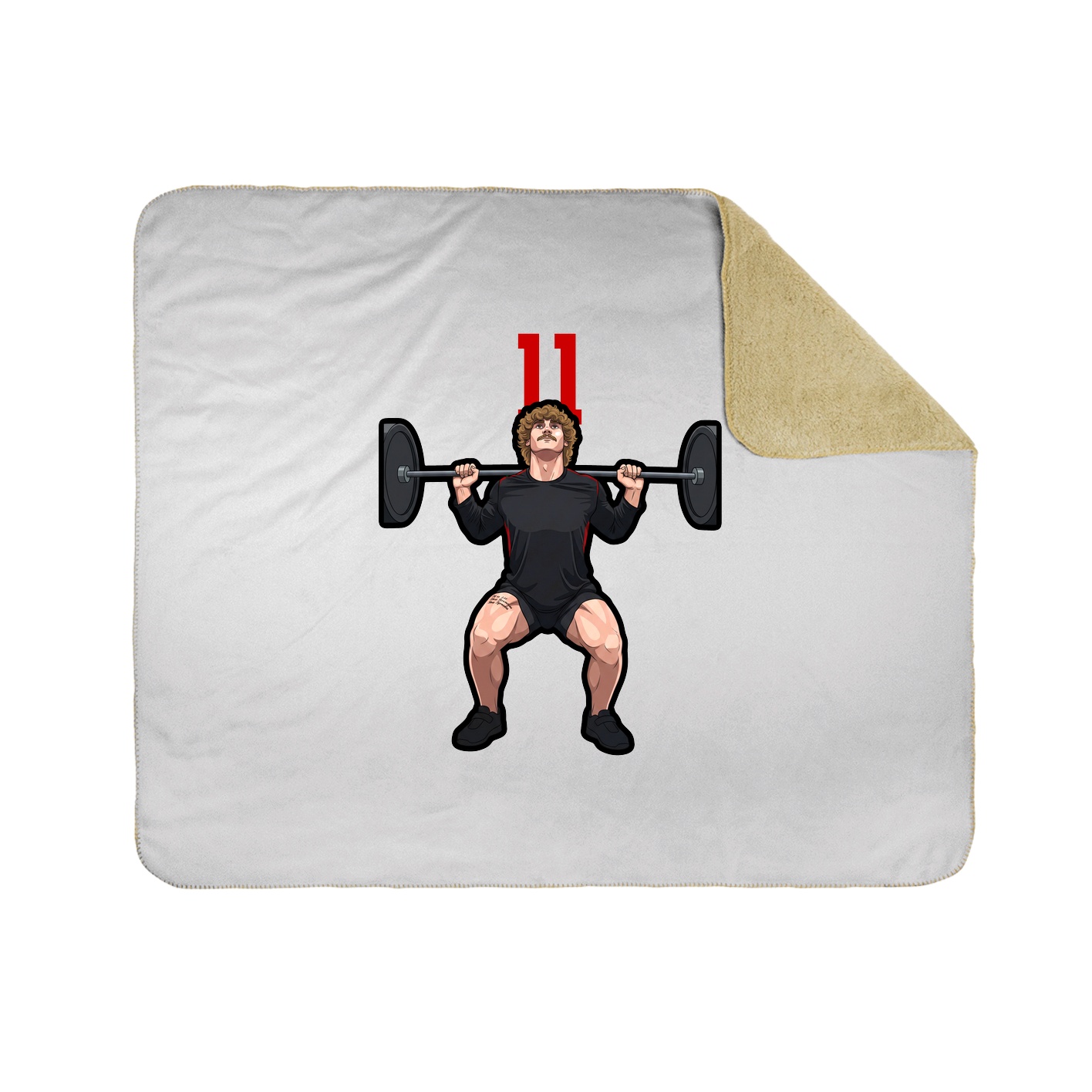 Throw Blanket — Number Top in White
