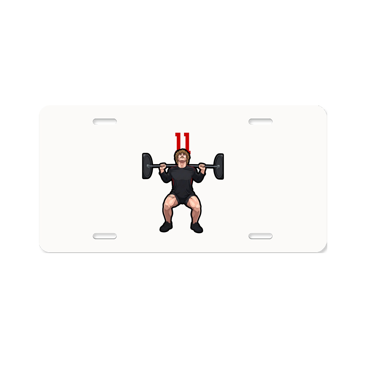 License Plate — Number Top in Classic