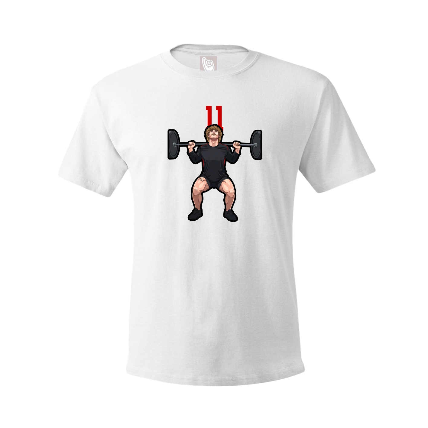 Youth Tee — Number Top in White