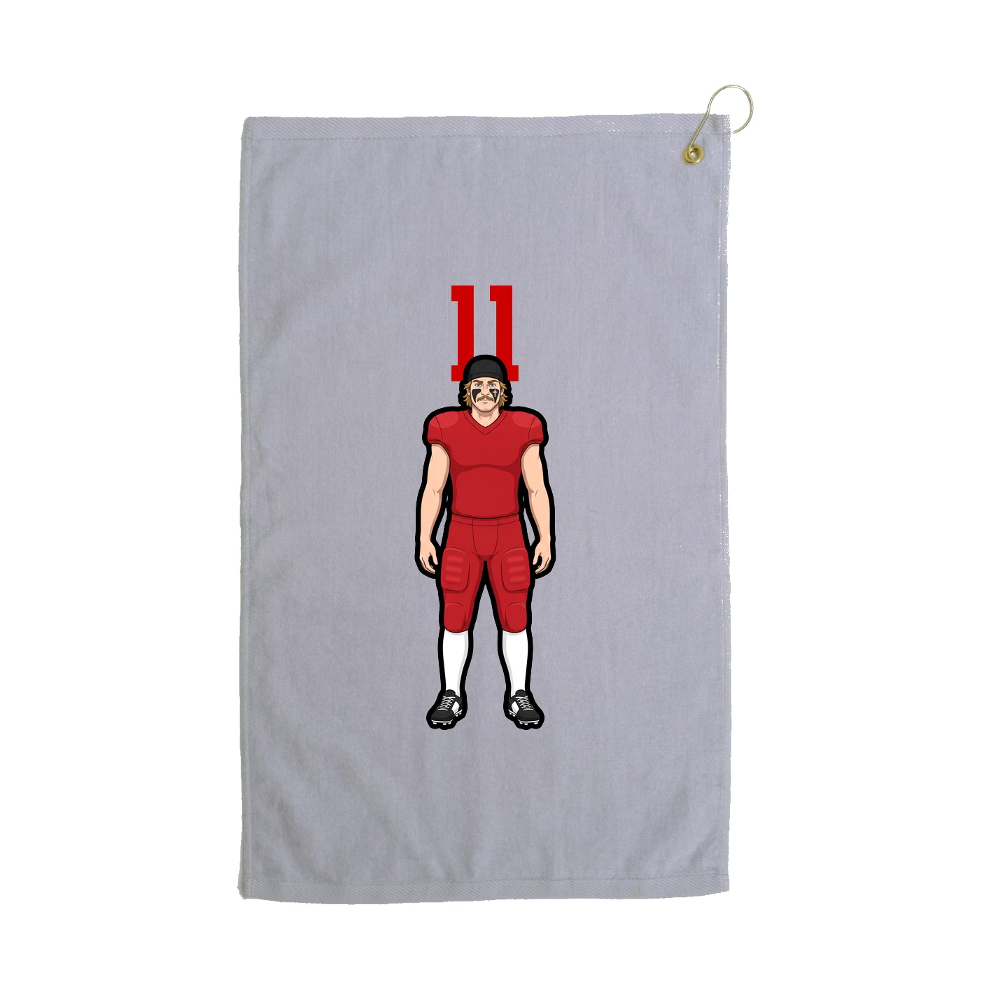 Golf Towel — Number Top in Grey